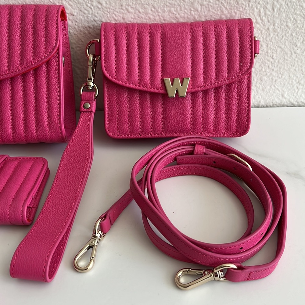 WOLF London Mimi Pink Leather Set